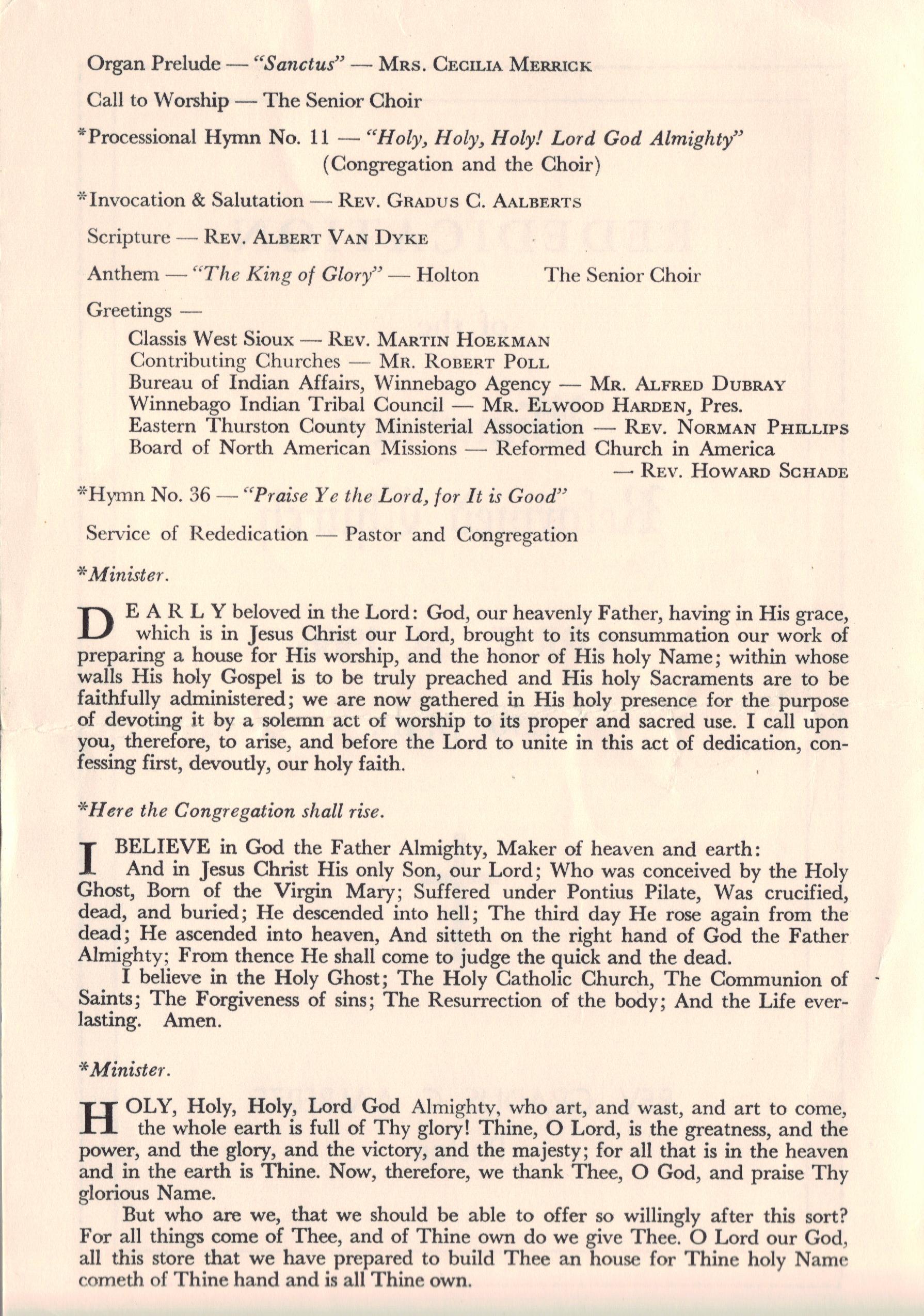 1966: Rededication bulletin (2)